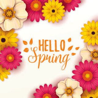 欢迎春天到花开风景