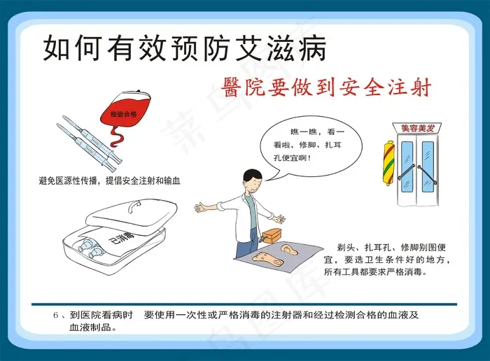 预防艾滋病挂图cdr矢量模版下载