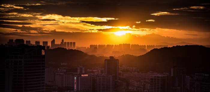 浪漫夕阳摄影