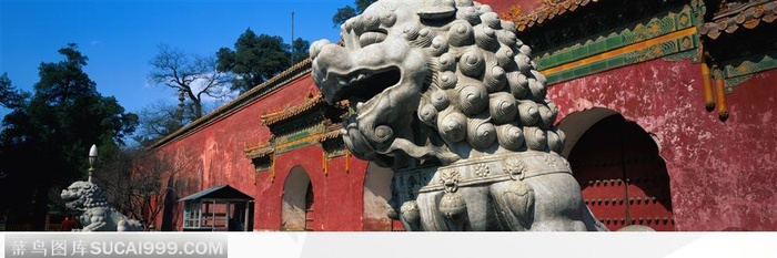 紫禁城印象-张口的威武狮子