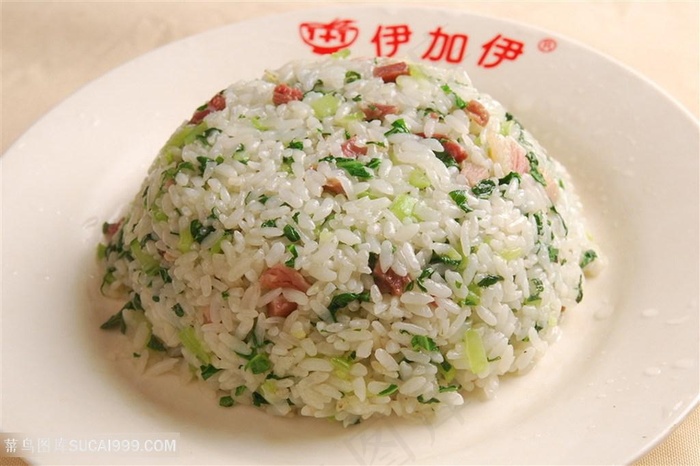 中华美食咸肉菜饭实拍摄影图中华美食