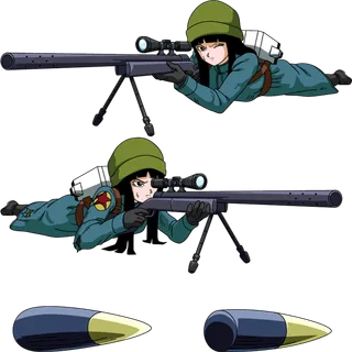 女孩军人素材卡通人物