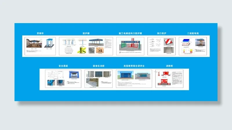 中国建筑工地标准化样板展示图片cdr矢量模版下载
