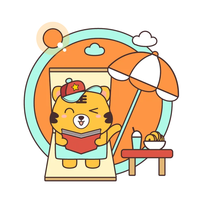卡通小老虎PNG免抠插画素材可爱动物老虎插画贴图PNG免抠设计素材