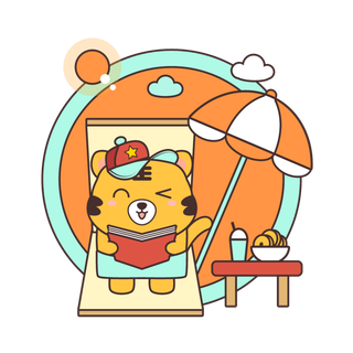 卡通小老虎PNG免抠插画素材可爱动物老虎插画贴图PNG免抠设计素材