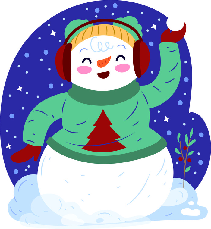 矢量雪人图 矢量 