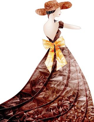 珐琅彩轻奢美女