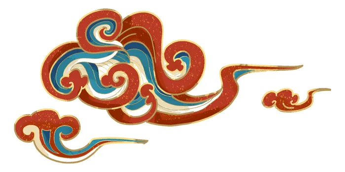 中国风中式国潮敦煌云纹祥云插画图案云朵云彩元素PSDAI设计素材psd模版下载