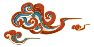 中国风中式国潮敦煌云纹祥云插画图案云朵云彩元素PSDAI设计素材