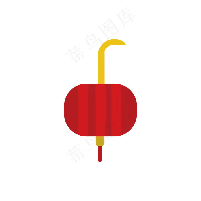 中国风 手绘 卡通元素 传统 复古红 灯笼装饰 PNG 免抠 