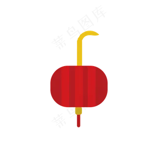 中国风 手绘 卡通元素 传统 复古红 灯笼装饰 PNG 免抠 