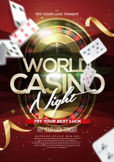 赌场红色传单海报