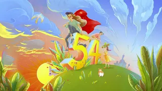 54青年海报54青年插画海报