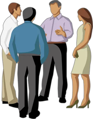 彩色矢量卡通商务团队人物 免抠