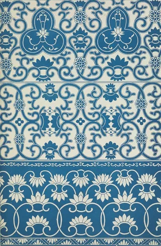 兰色高清花纹背景中式传统纹样集锦中国风图片