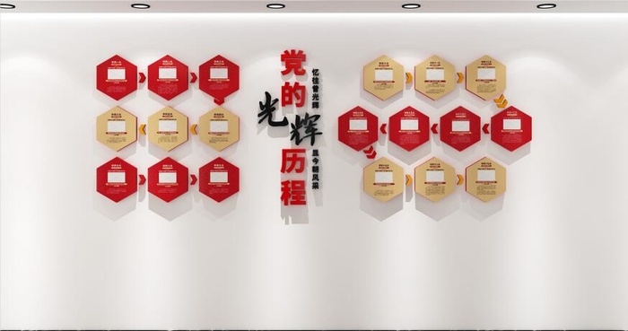 党的光辉历程党建文化墙