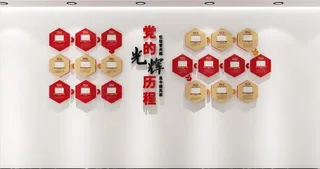 党的光辉历程党建文化墙