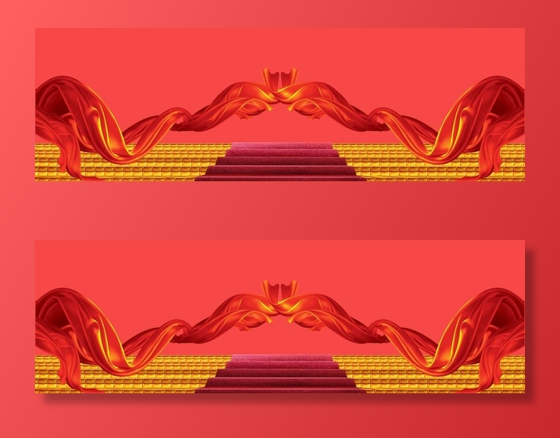 红色喜庆展板背景