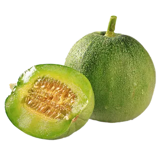 绿宝甜瓜水果超市商品白底图免抠实物摄影png格式图片透明底