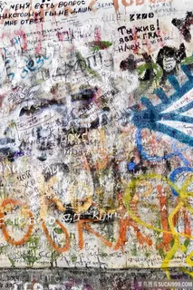 乱涂乱画的涂鸦墙背景高清摄影图片