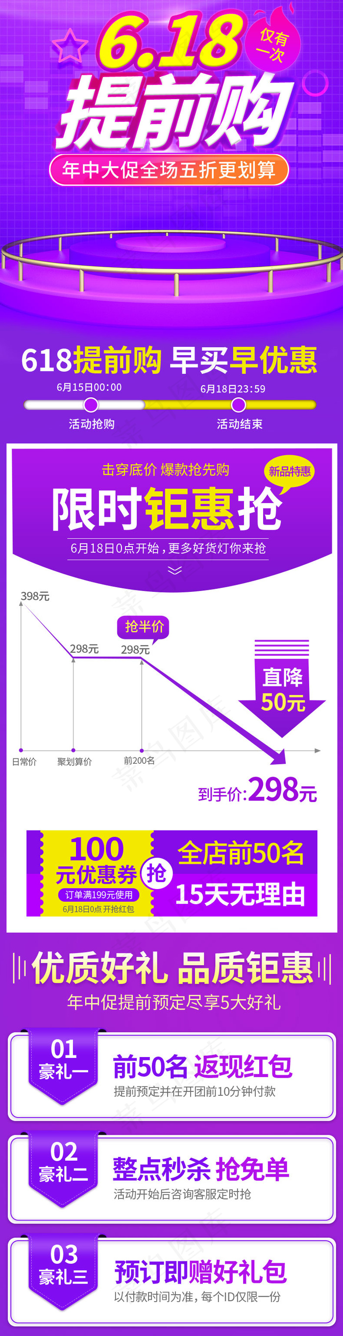 淘宝天猫618年中大促活动关联psd模版下载