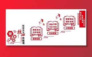 党建文化-核心价值观楼梯
