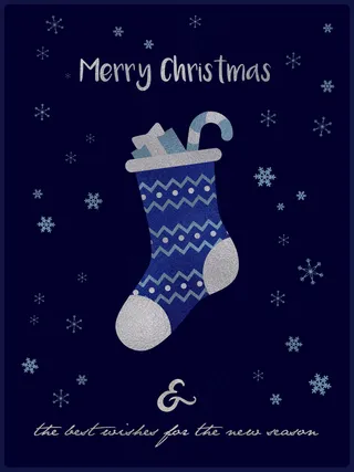 圣诞节卡片袜子