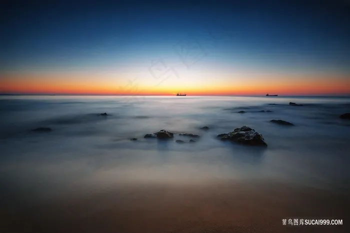 唯美海边日出夕阳壁纸