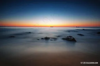 唯美海边日出夕阳壁纸