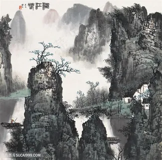 白雪石巍峨山脉水墨高清艺术挂画 白雪石巍峨山脉水墨高清艺术挂画