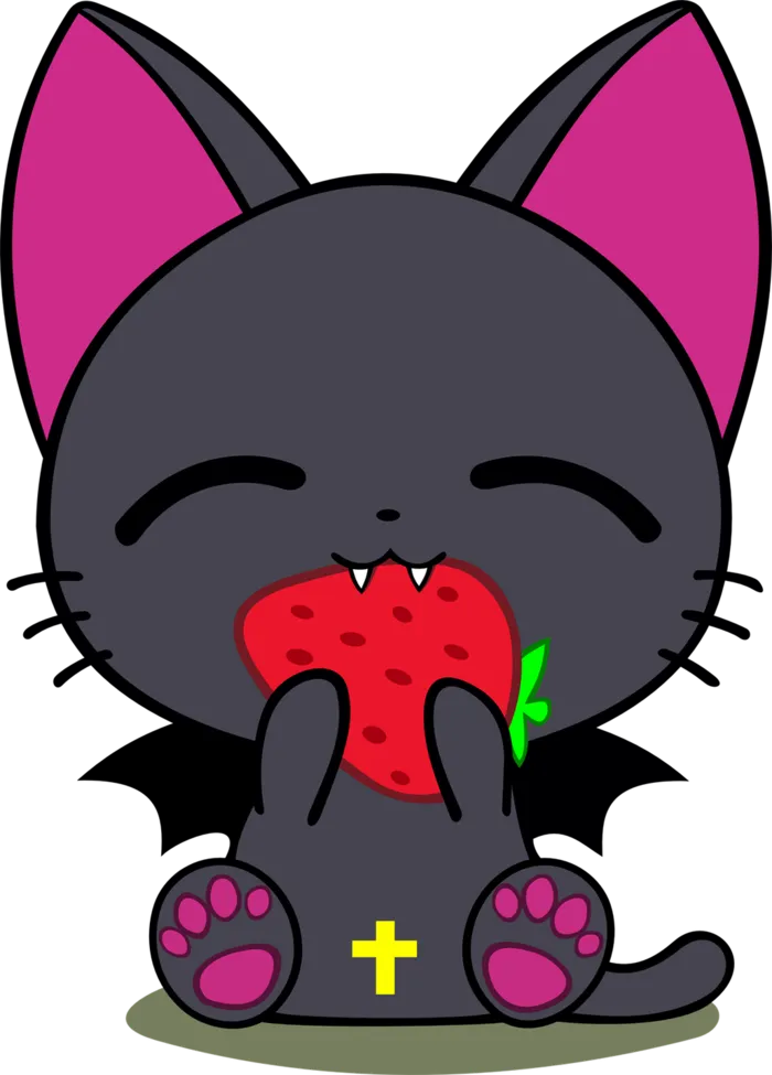 猫咪黑色卡通简笔