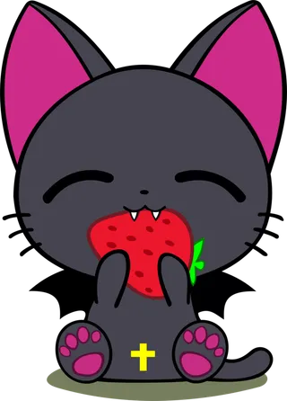 猫咪黑色卡通简笔