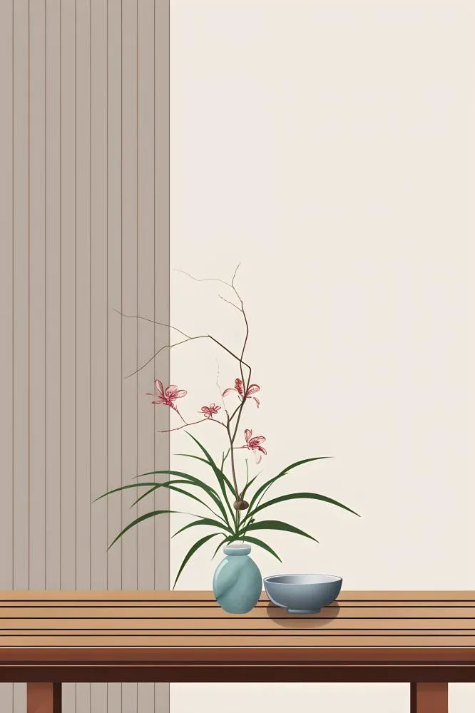 国风简约温馨桌子背景(2400x3600)