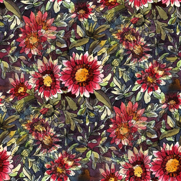 紫红繁复欧式花朵高清图片