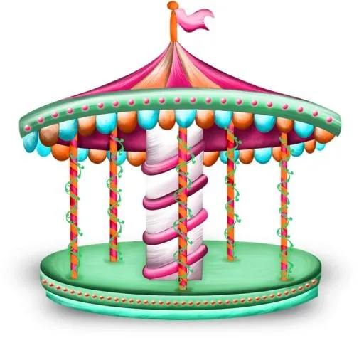 旋转木马 PNG免抠(800x743)