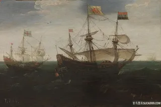 海景帆船油画风景画