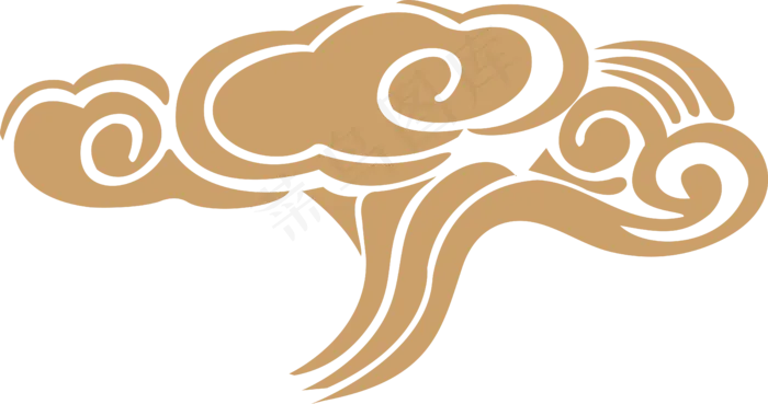 中式传统祥云中国风古典水纹吉祥图案免抠