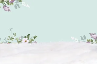 手绘花卉背景风景