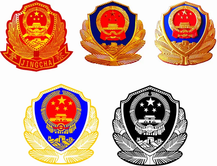 警徽标志2cdr矢量模版下载