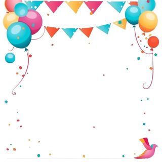 彩旗气球装饰彩色免抠