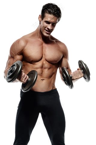 举哑铃帅哥图片