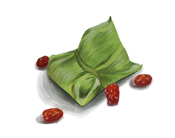 端午佳节手绘粽子传统节日美食小元素插画