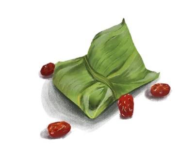 端午佳节手绘粽子传统节日美食小元素插画 端午佳节手绘粽子传统节日美食小元素插画