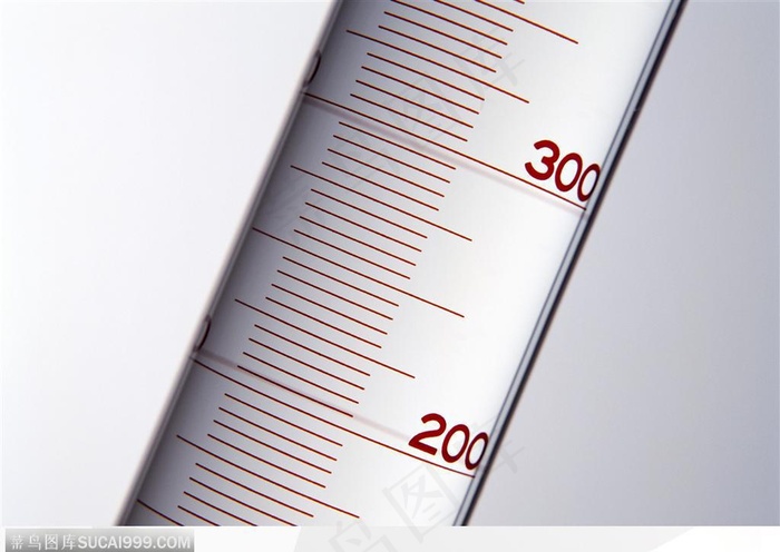 研究实验器具-斜放的量筒