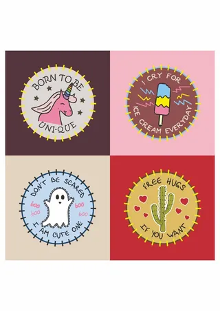 可爱四方图案独角兽冰棒仙人掌鬼魂