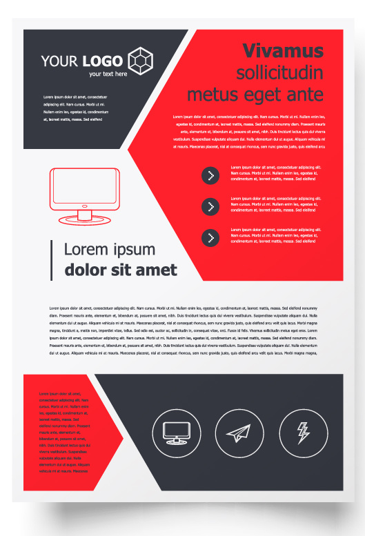 包装宣传册设计模板传单页抽象商务宣传册A4模板创意封面趋势宣传