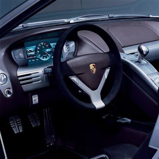 911CarreraGT005方向盘特写高清摄影图