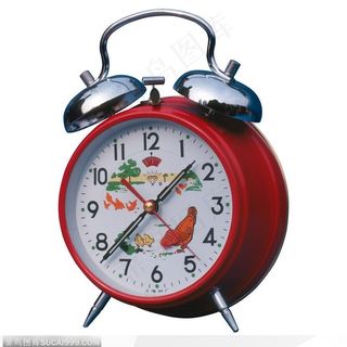 传统工艺-红色的闹钟