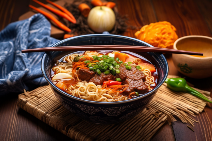 牛肉面美味美食摄影图(4032x2688)