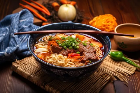 牛肉面美味美食摄影图